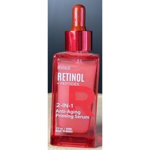 Revitalux Retinol+Peptides  2-in-1 Anti-Aging Priming Serum 2oz New